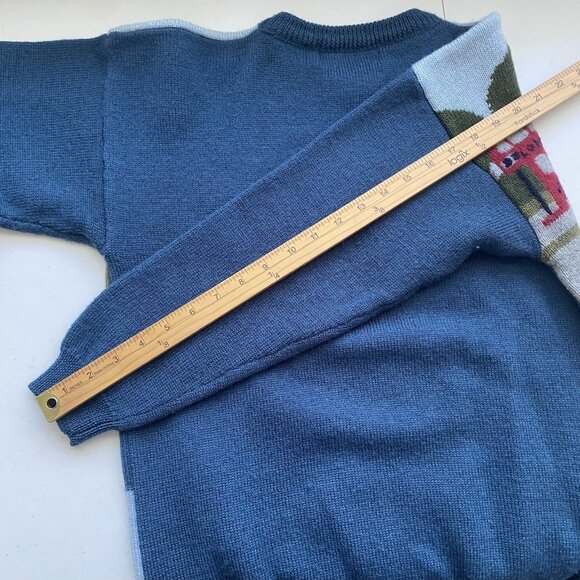 Tulchan Sweater Medium London Inspired Knit Sweatshirt Pure New Wool - Picture 5 of 8